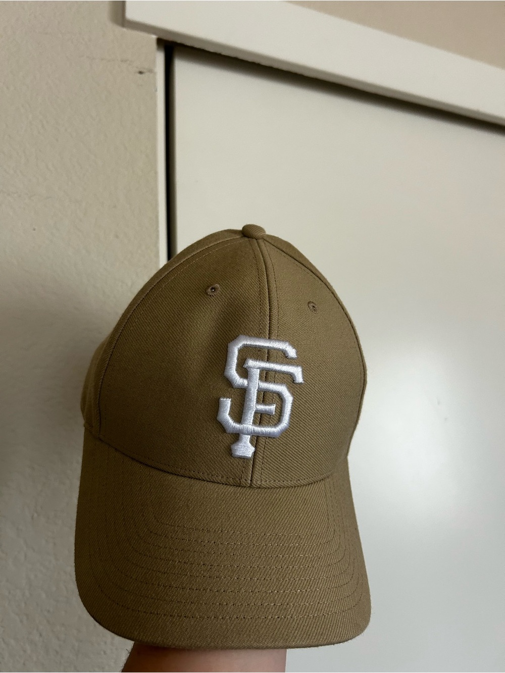 San Francisco Baseball Cap in Tan with White Logo